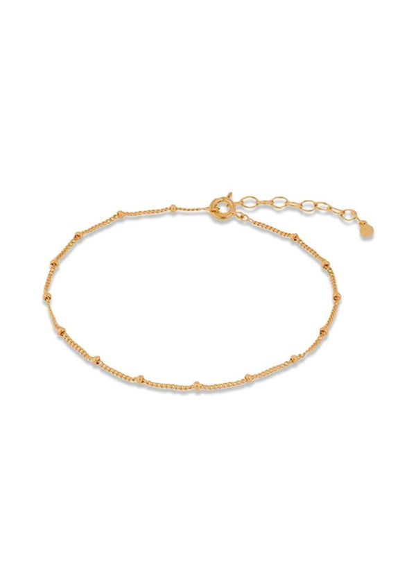 Pernille Corydons Solar Anklet  23-26 cm Adj. - Guld. Køb smykker her.