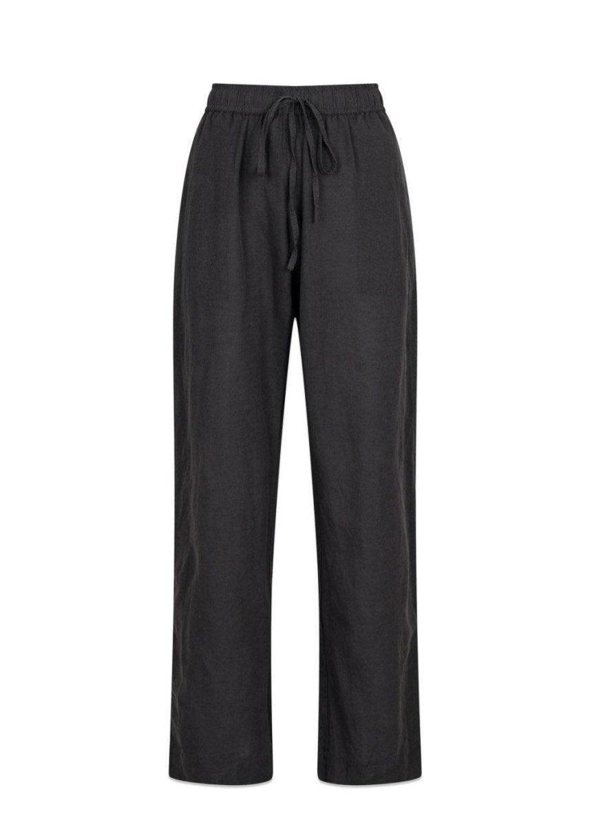 Neo Noirs Sonar Linen Pants - Antracit. Køb bukser her.