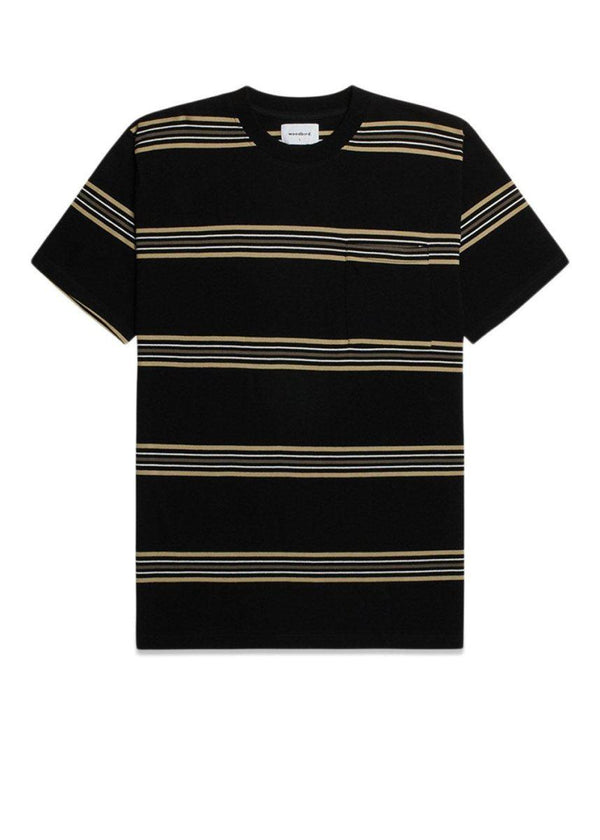 Woodbirds Stona Stripe Tee - Black. Køb t-shirts her.