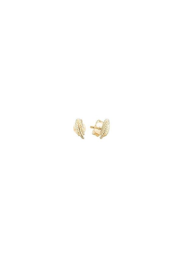 ENAMEL Copenhagens Stud, Leaf - 18K Gold-Plated Sterling Silver. Køb øreringe her.