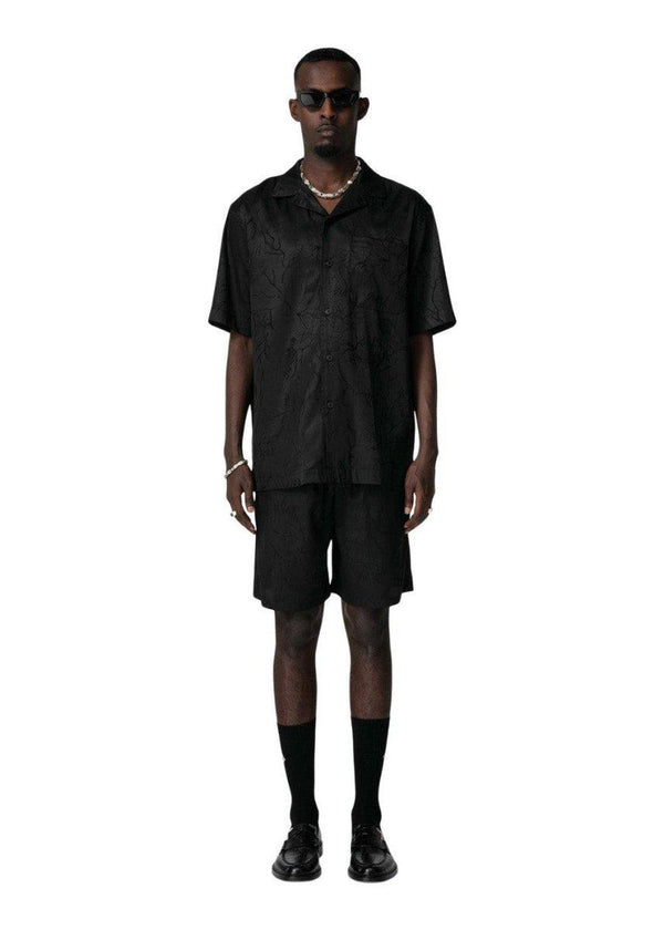 Han Kjøbenhavns Summer Shirt Short Sleeve - Black Thunder Jacquard. Køb shirts her.