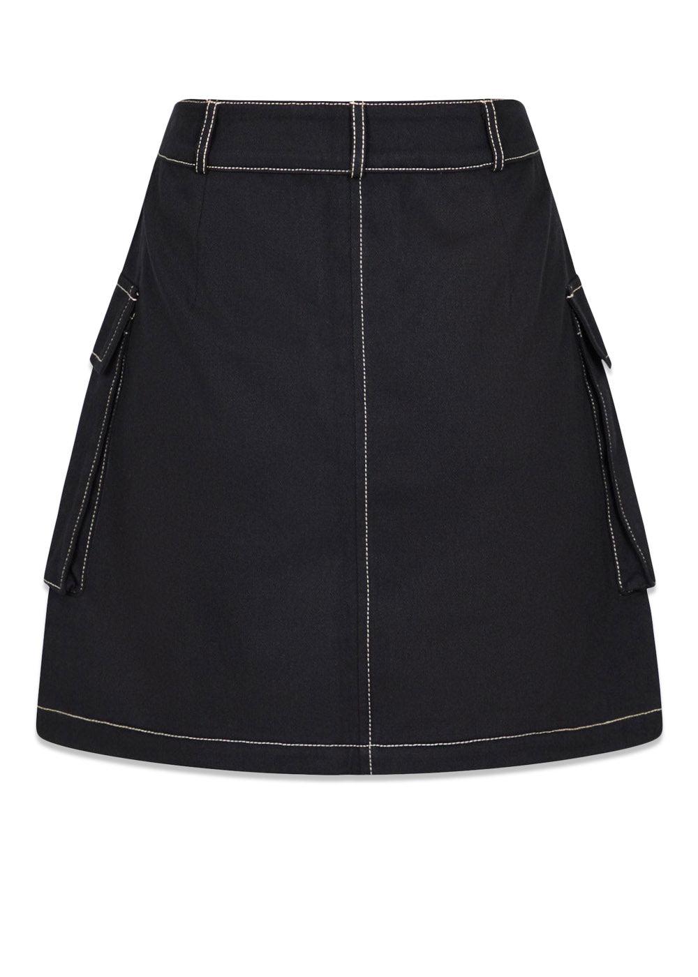 Suzie Stitch Skirt - Black-Skirts-Neo Noir-Butler Loftet