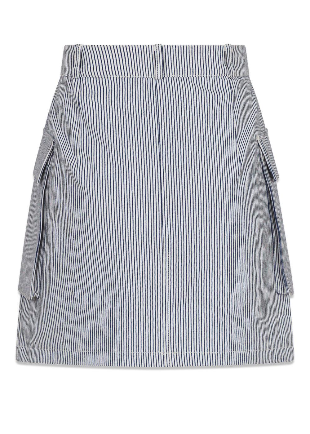 Suzie Stripe Skirt - Off White-Skirts-Neo Noir-Butler Loftet
