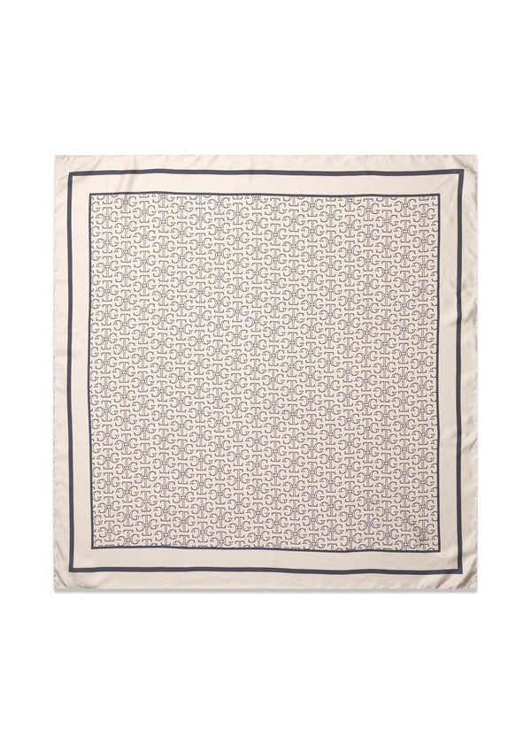 The Garments TG Logo Scarf Large - Beige/Black Print. Køb scarf her.
