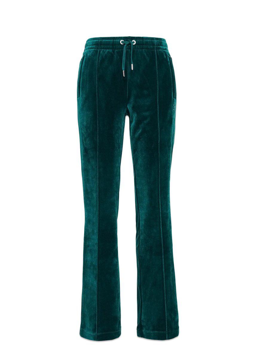 TINA VELOUR TRACK PANTS WITH DIAMANTE BRANDIN - Rain Forest Pants858_JCAPW045_RAINFOREST_XXS5059439335011- Butler Loftet