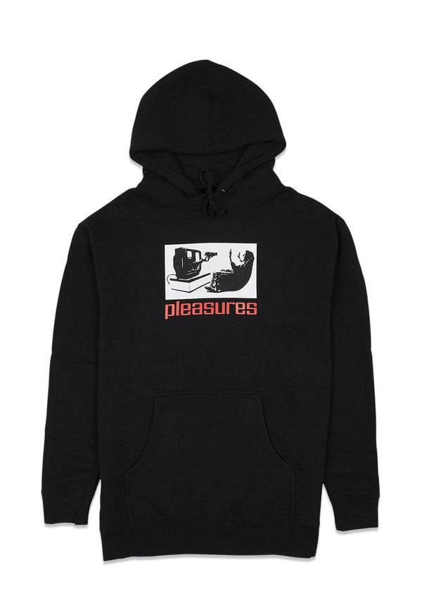 Pleasures' TV hoodie - Black. Køb hoodies her.