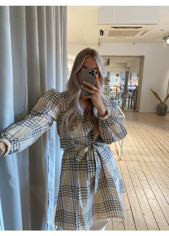 Taia dress - Pale Blue Check