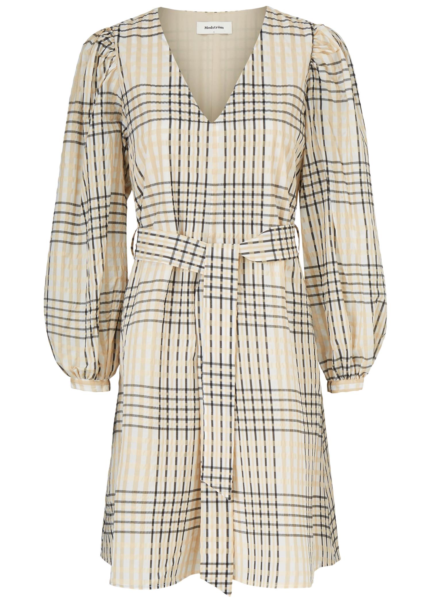 Modströms Taia dress - Powder Check. Køb kjoler her.
