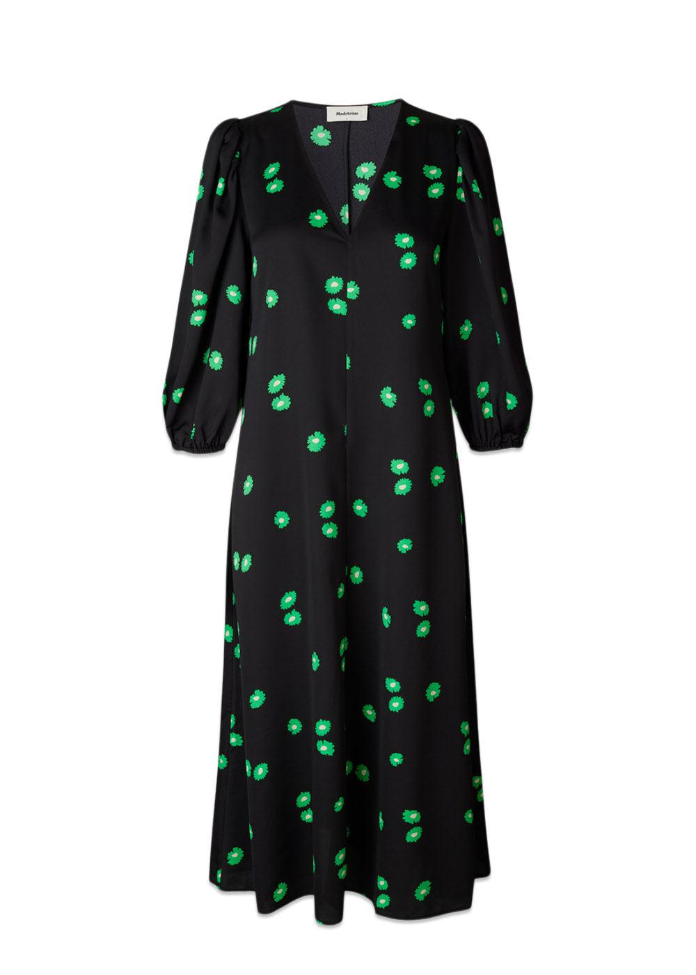 Modströms TappieMD print dress - Green Daisy. Køb kjoler her.