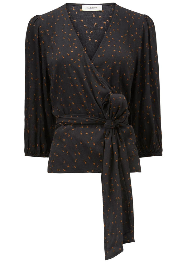 Modströms Tessi print top - Chestnut Bloom. Køb toppe her.