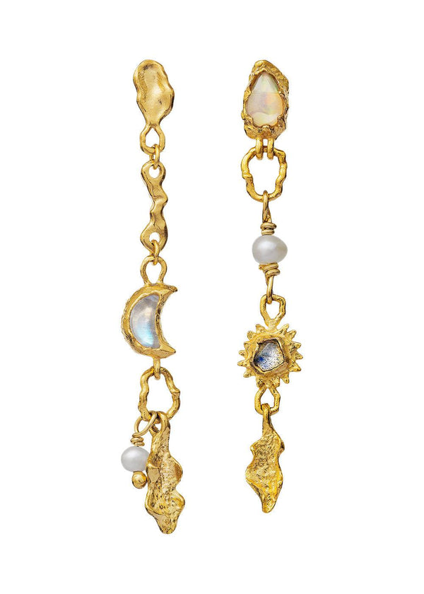 Maanestens Theodora Earrings - Sterling Silver (925) Gold Pla. Køb øreringe her.