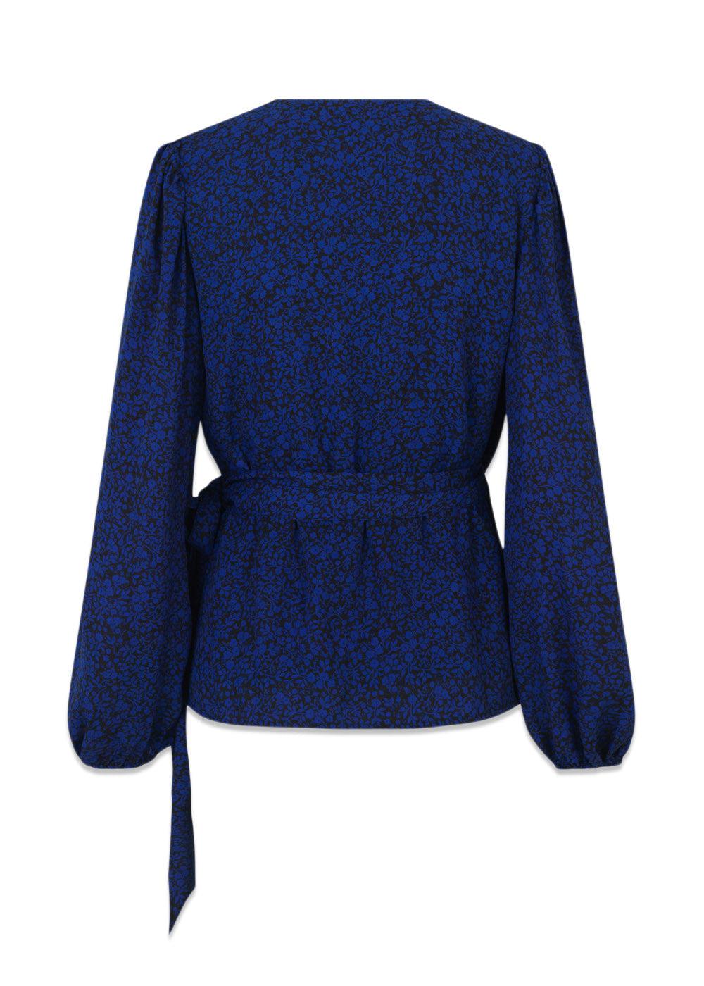 Theodora print top - Blue Fairytale Flower