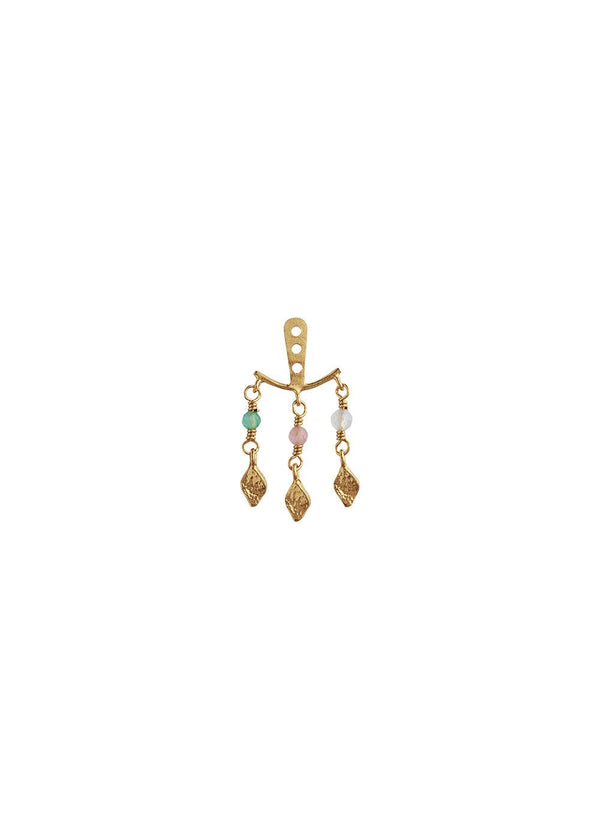 Stine A's Three Dancing Ile De L'Amour w/Stones Behind Ear Earring - Gold. Køb øreringe her.