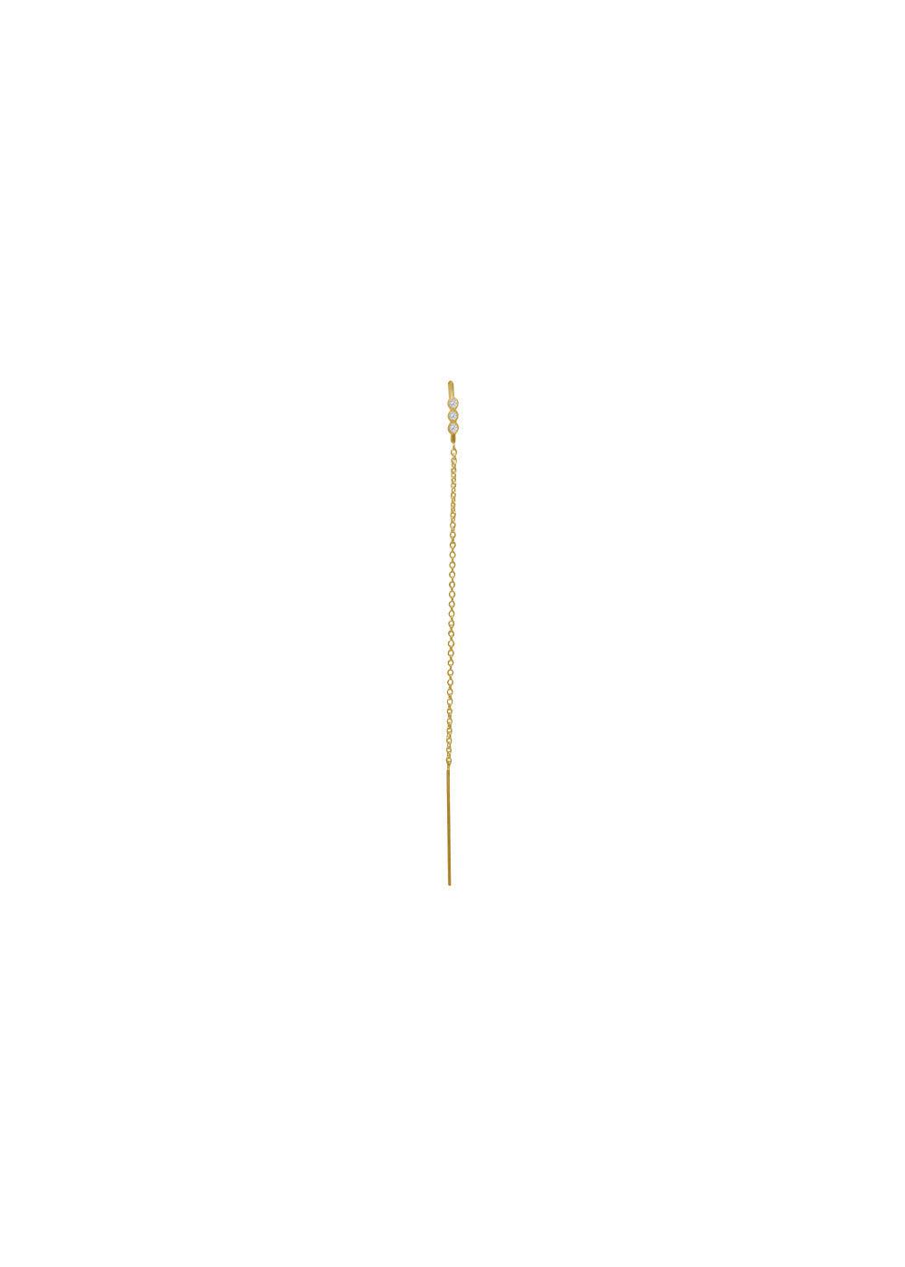 Stine A's Three Dots Double Chain Earring Piece - Gold. Køb øreringe her.