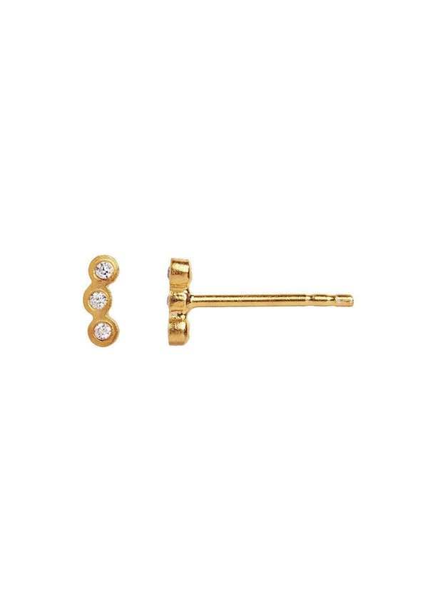 Stine A's Three Dots Earring - Gold. Køb øreringe her.