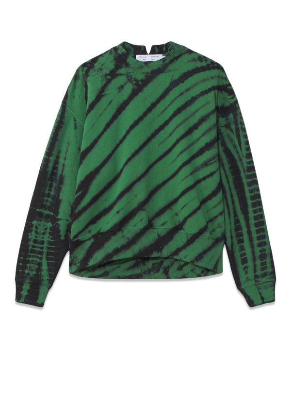 Proenza Schoulers Tie Dye Sweatshirt - Kelly Green/Black. Køb sweatshirts her.