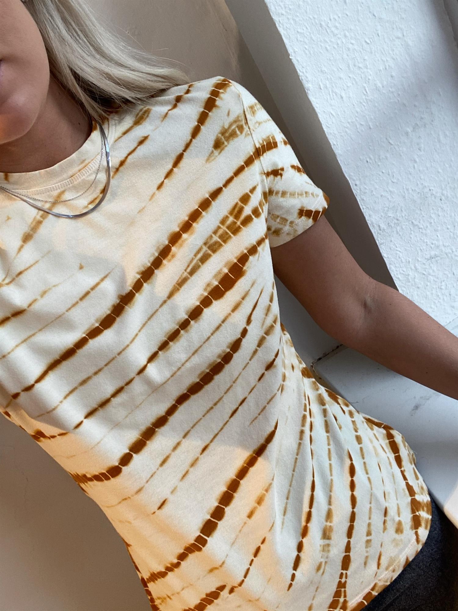 Tie Dye T-shirt - Vanilla/Ochre