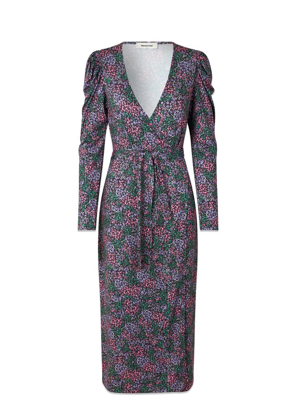 TilloMD print wrap dress - Poetry Flower