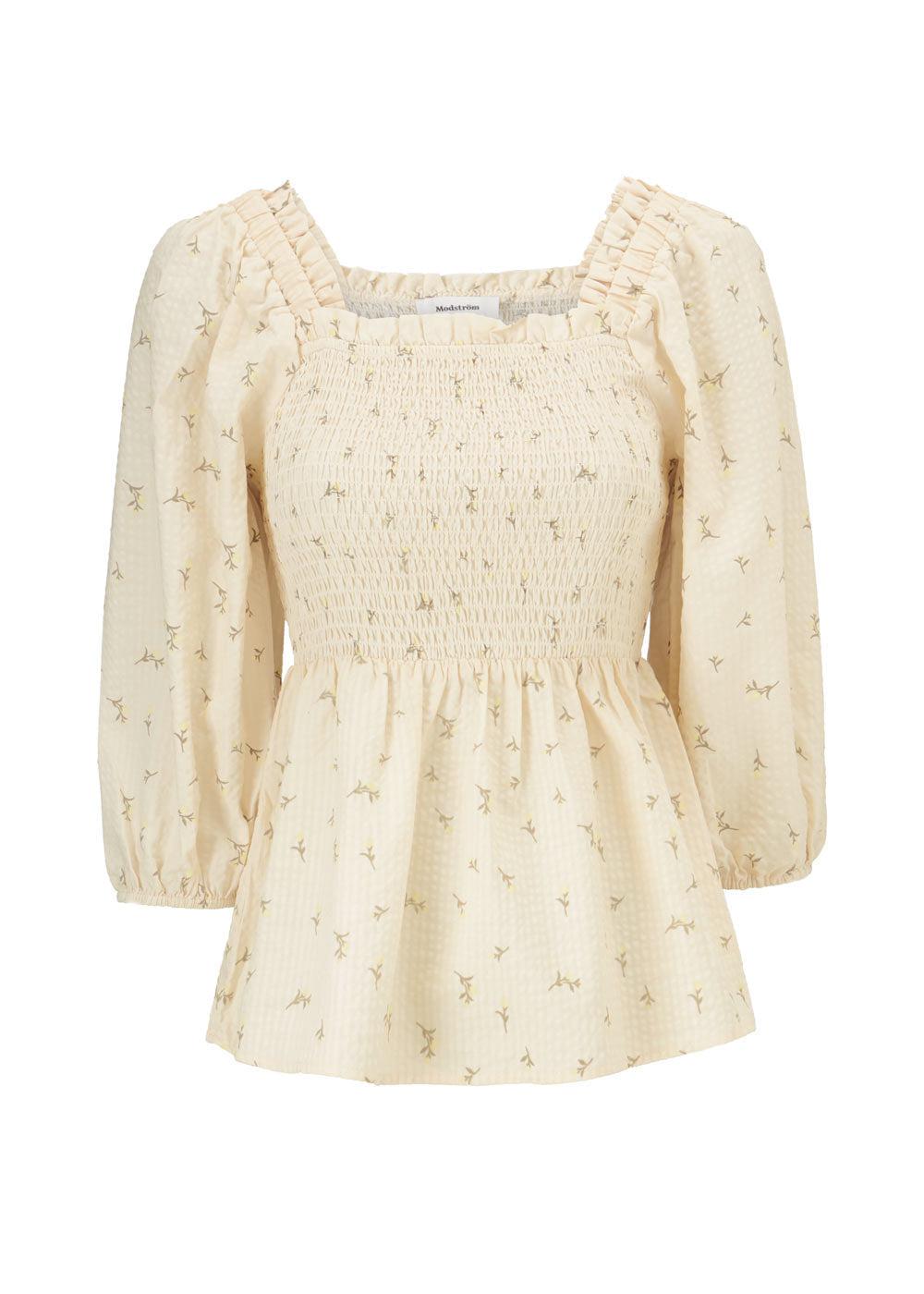 Modströms Tinne print top - Lemon Bloom. Køb toppe her.