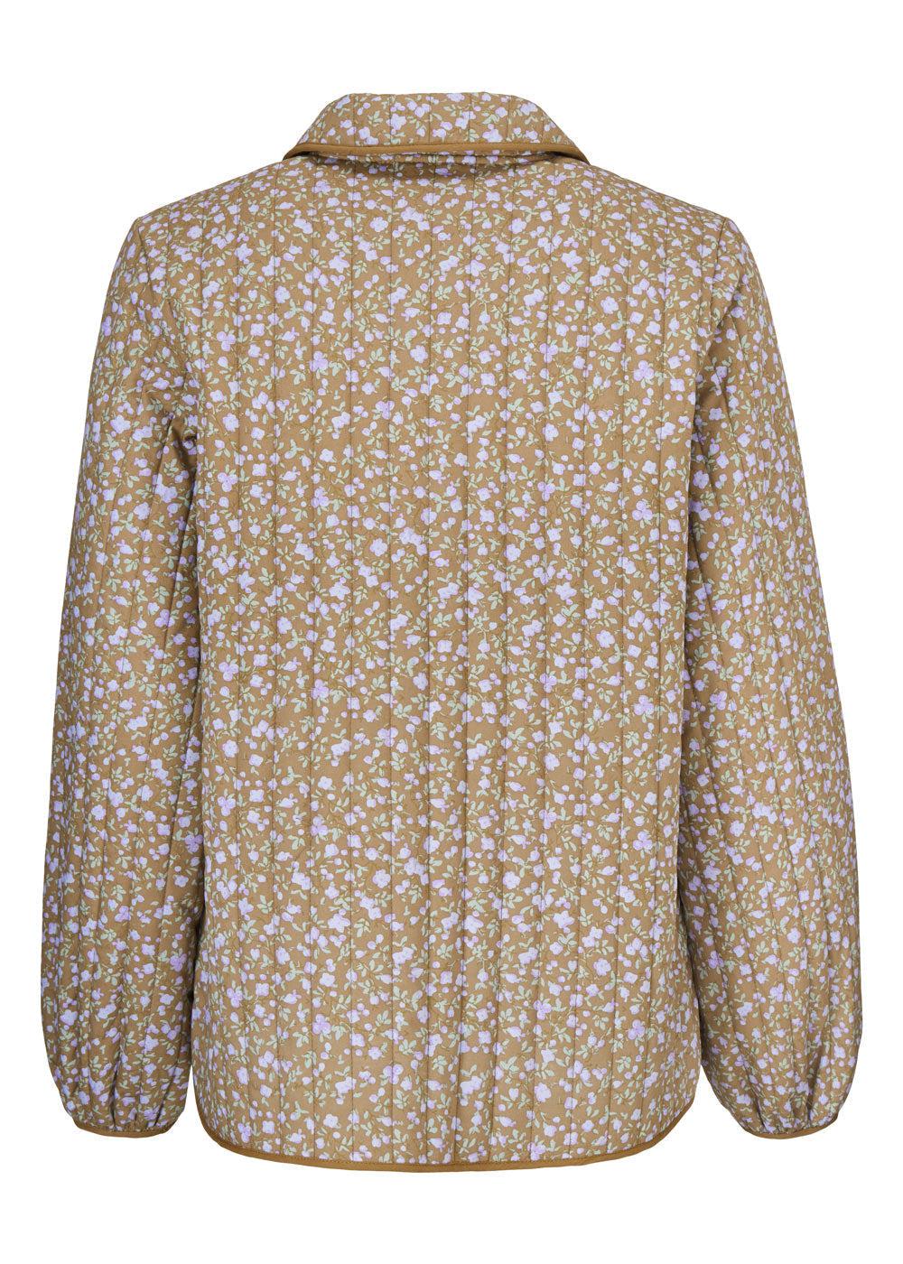 Tonni print jacket - Camel Tulip