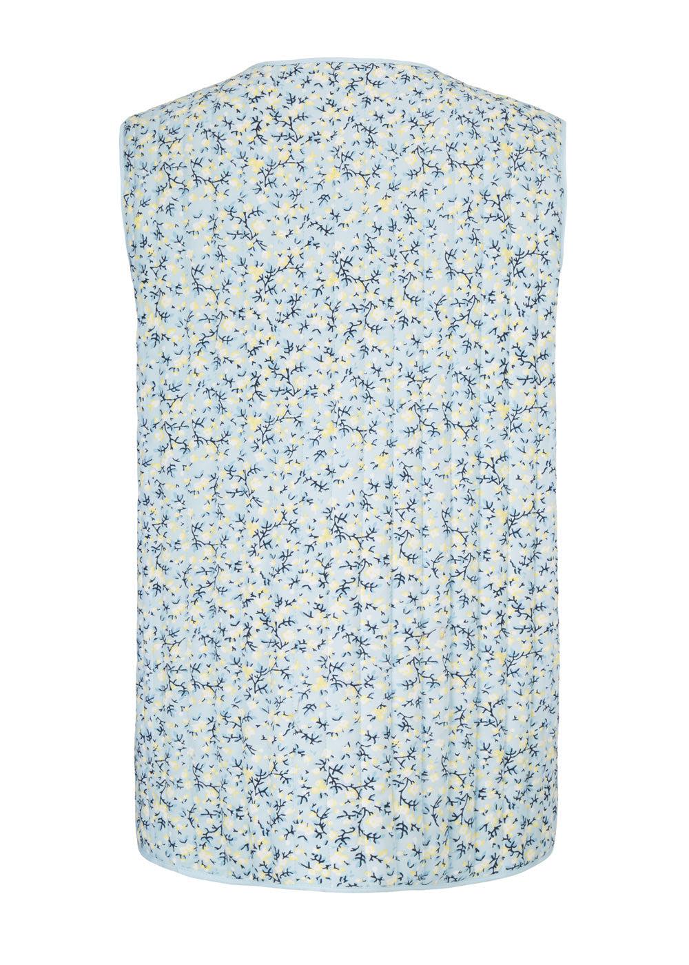 Tonni print vest - Blue Tulip