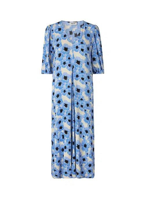 Modströms TorahMD print dress - Blue Pearl Flower. Køb kjoler her.