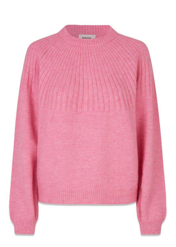 Modströms Truce o-neck - Cosmos Pink. Køb strik her.