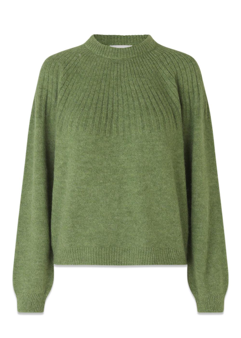 Modströms Truce o-neck - Forest Green. Køb strik her.