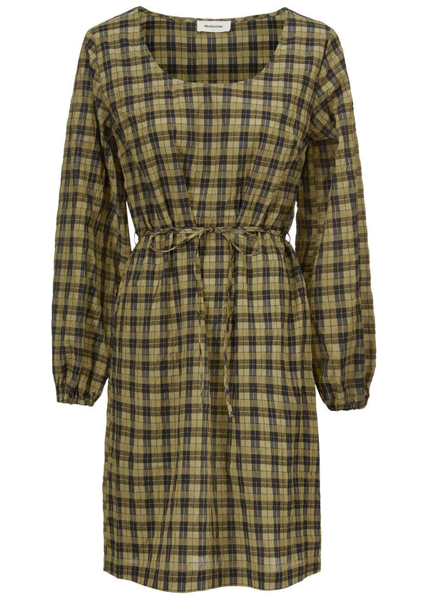 Modströms Truly dress - Black Khaki Check. Køb kjoler her.