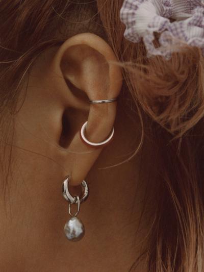 Twin Mini Earcuff - Silver