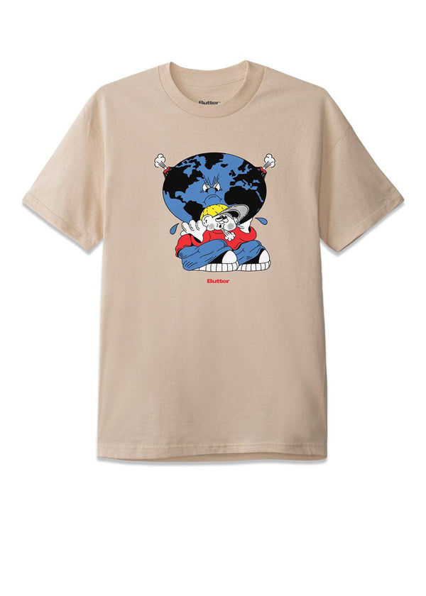 Butter Goods' Under pressure tee - Sand. Køb t-shirts her.
