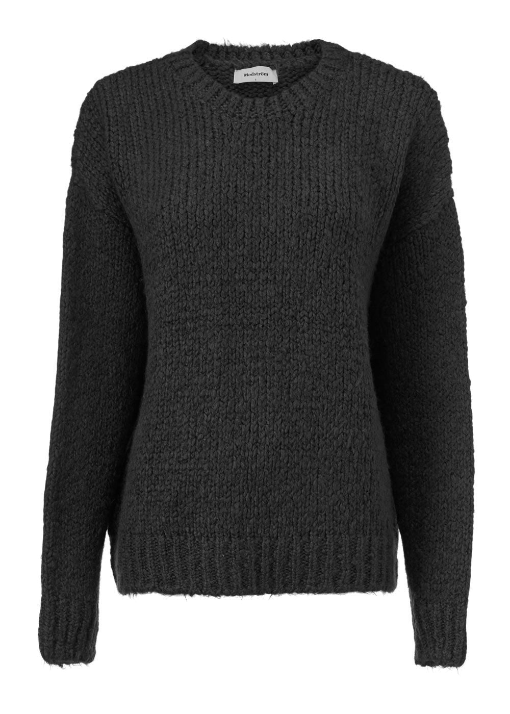 Modströms Valentia o-neck - Black. Køb strik her.