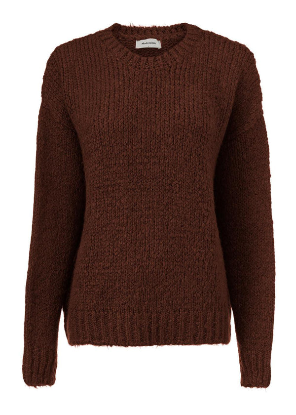 Modströms Valentia o-neck - Mocha Bisque. Køb strik her.