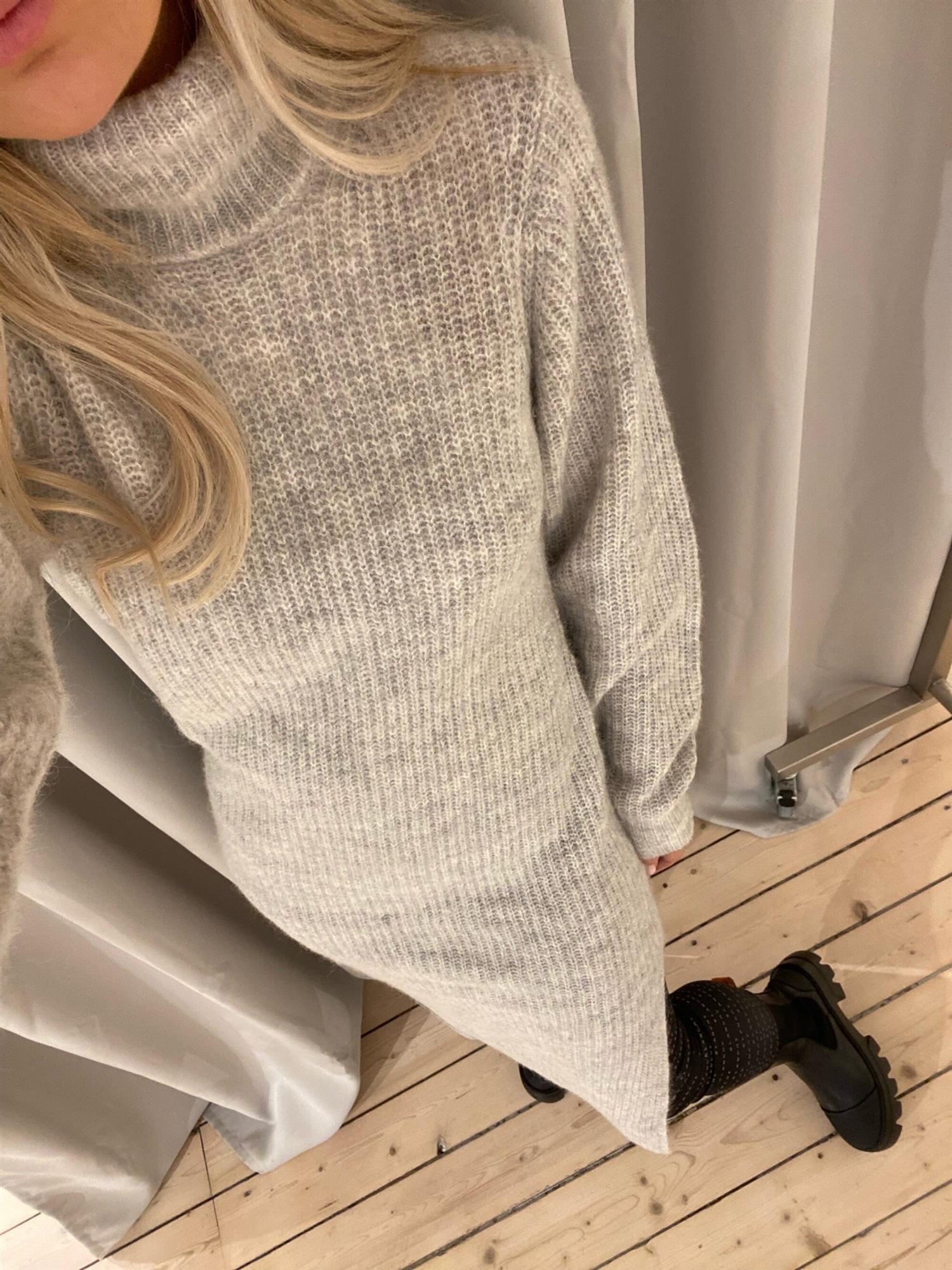 Verbier Knit Dress - Heather Grey Melange