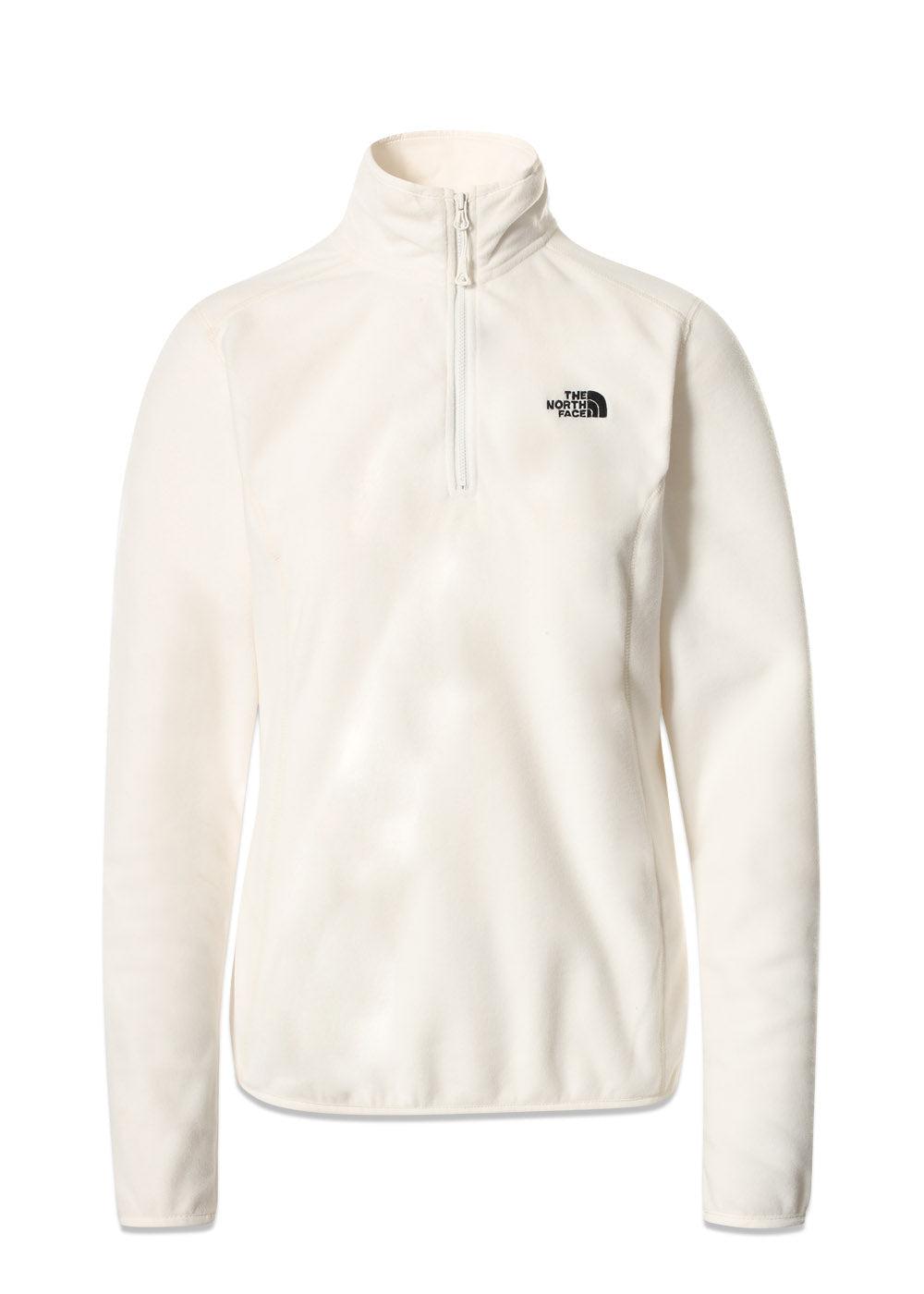 The North Faces W 100 Glacier 1/4 zip - Gardenia White. Køb overtøj her.