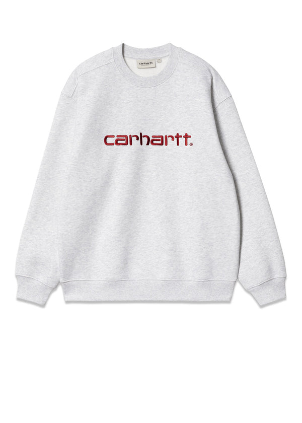 Carhartt WIP's W' Carhartt Sweat - Ash Heather / Rocket. Køb sweatshirts her.