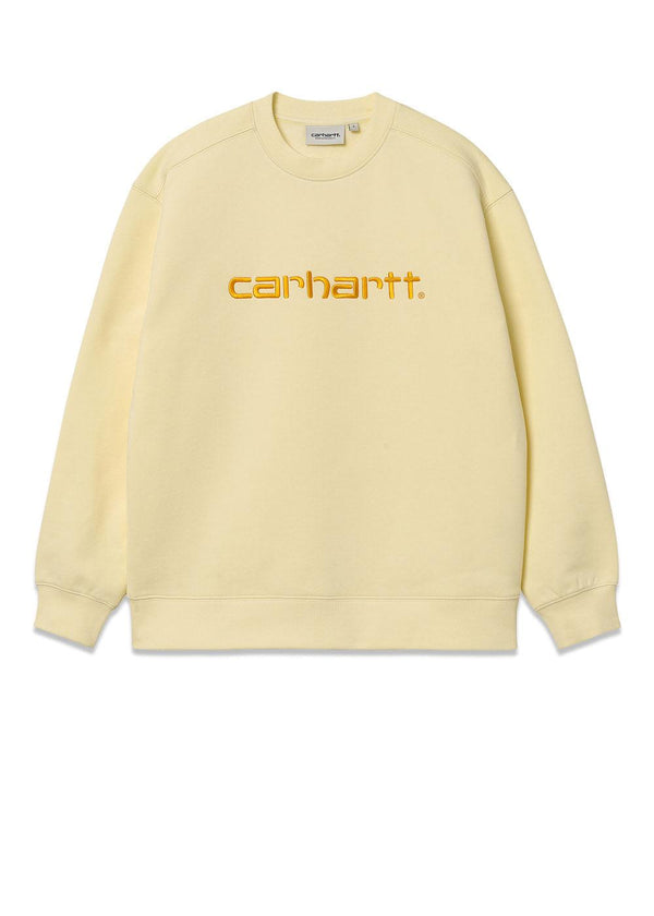 Carhartt WIP's W' Carhartt Sweat - Soft Yellow / Popsicle. Køb sweatshirts her.