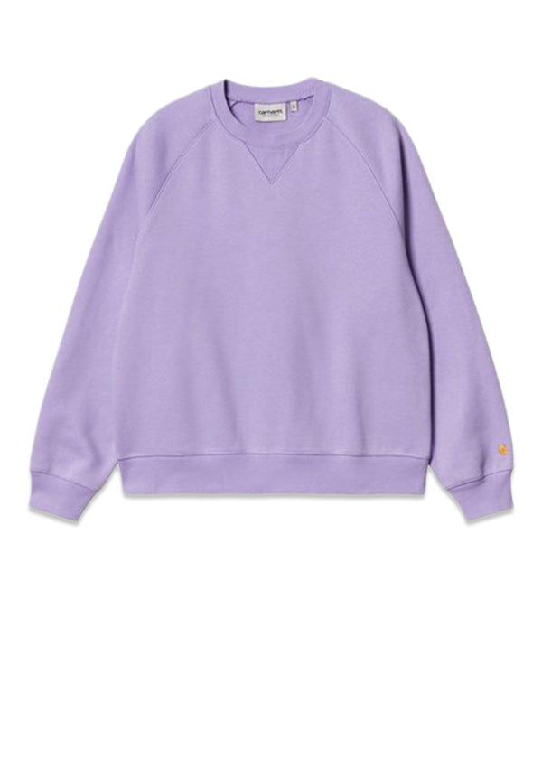 Carhartt WIP's W' Chase Sweat - Soft Lavender / Gold. Køb sweatshirts her.