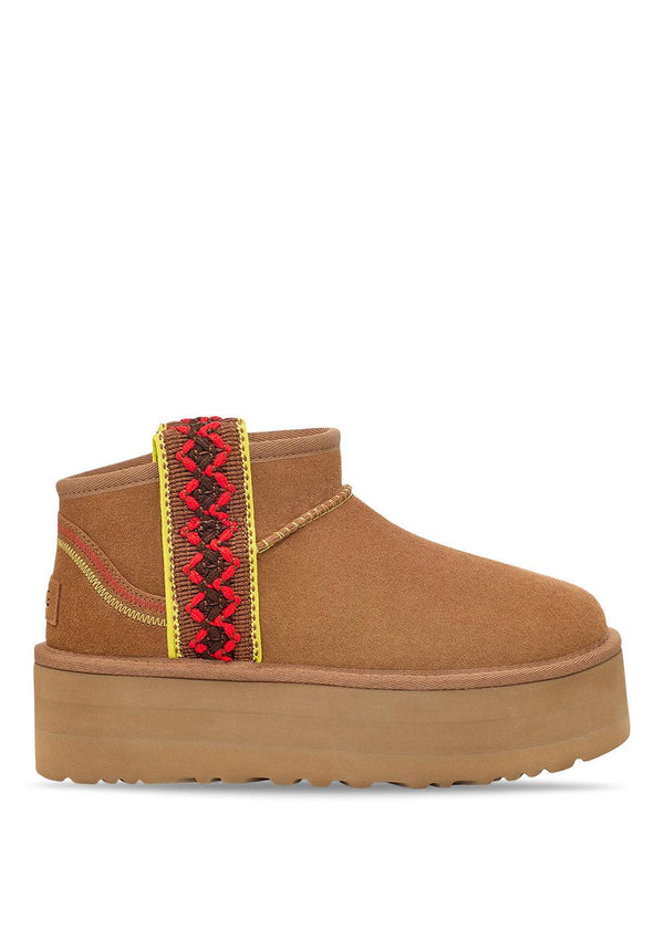 UGG's W Cl Ultra M BraidPl - Chestnut. Køb støvler her.