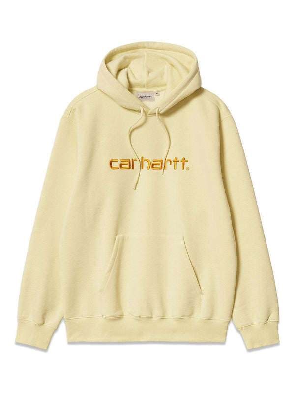 Carhartt WIP's W' Hooded Carhartt Sweatshirt - Soft Yellow / Popsicle. Køb sweatshirts her.