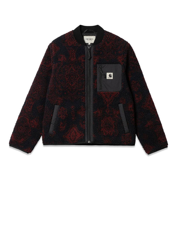 Carhartt WIP's W' Janet Liner - Verse Jacquard, Dark Navy, Corvina / Black. Køb overtøj her.