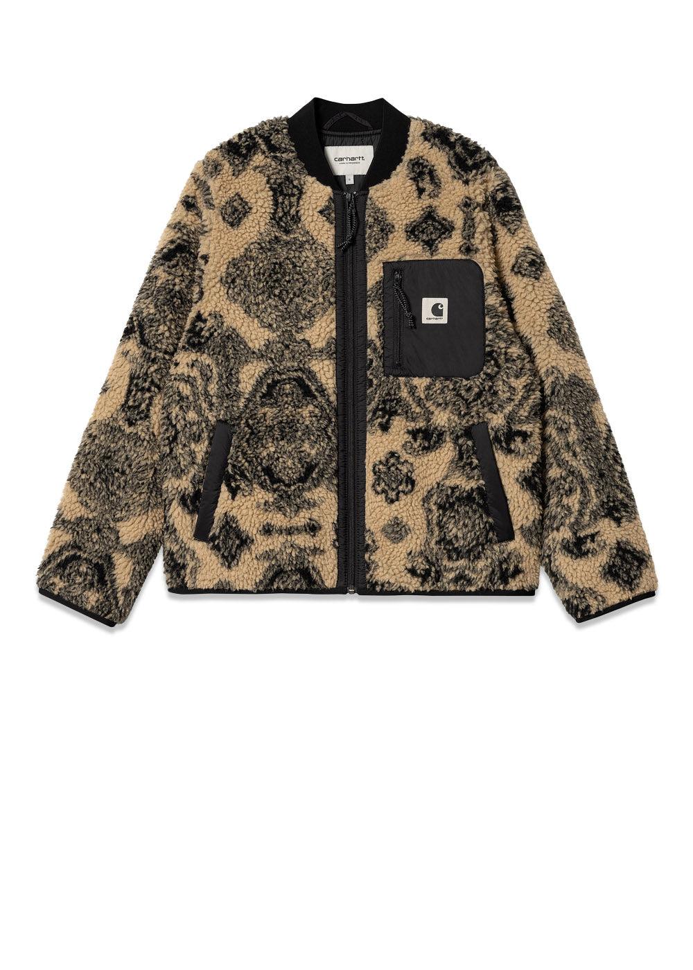 Carhartt WIP's W' Janet Liner - Verse Jacquard, Dusty H Brown, Soot / Black. Køb overtøj her.