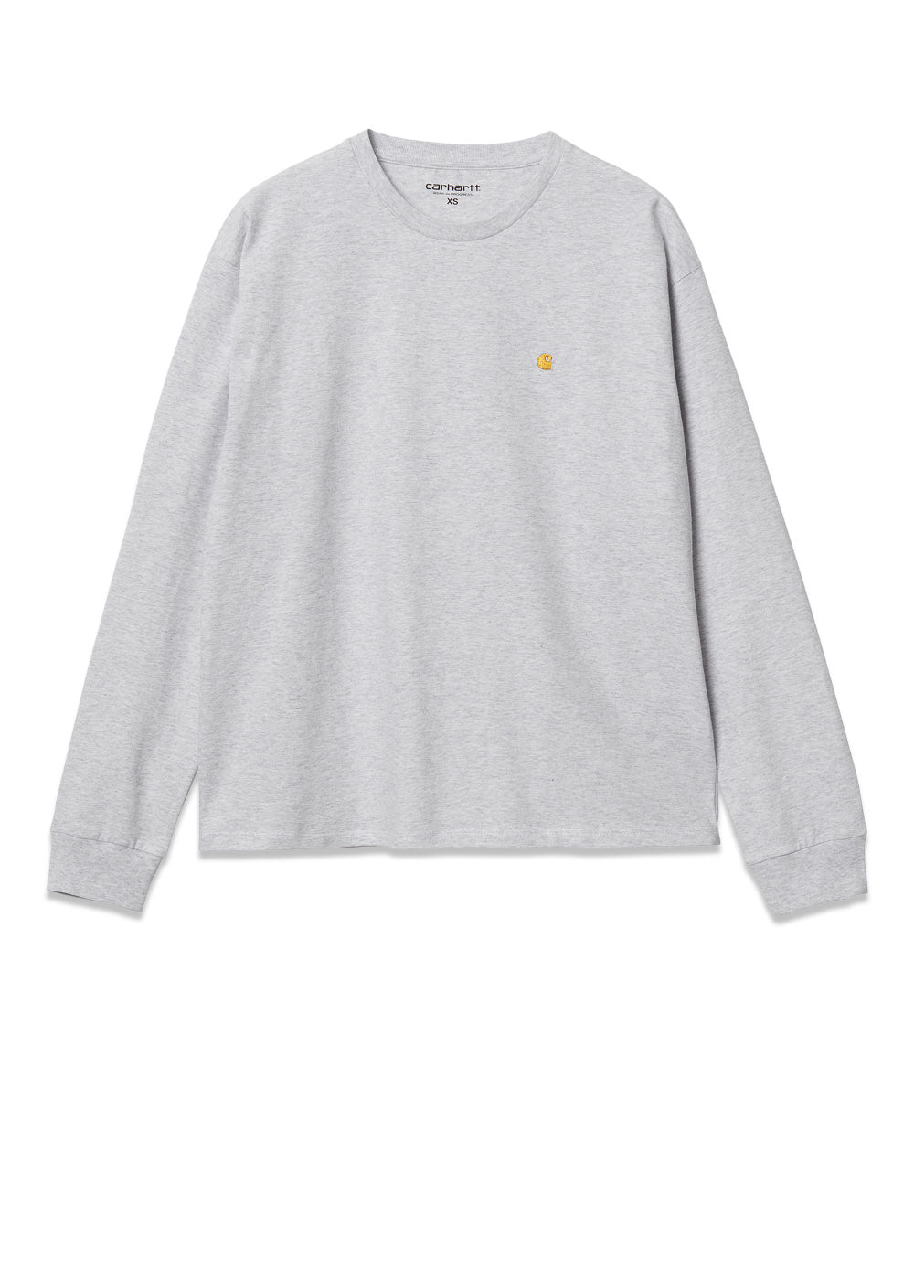 Carhartt WIP's W' L/S Chase T-Shirt - Ash Heather / Gold. Køb t-shirts her.