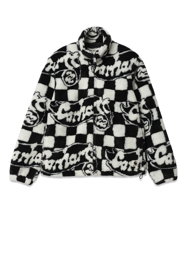 Carhartt WIP's W' Plains Liner - Joyride Jacquard, Black / Wax. Køb fleece her.