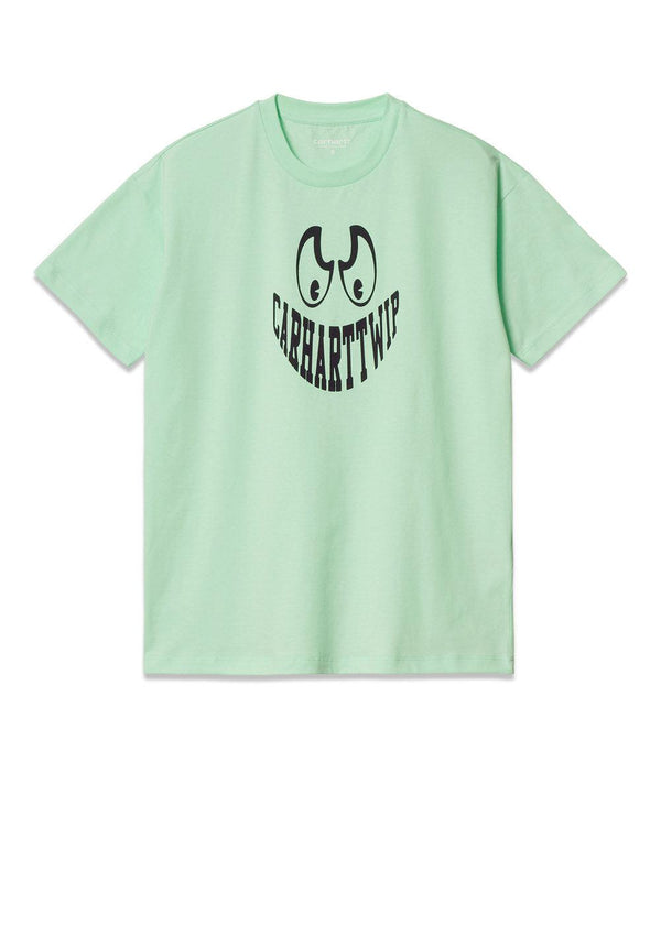 Carhartt WIP's W' S/S Grin T-Shirt - Pale Spearmint / Black. Køb t-shirts her.