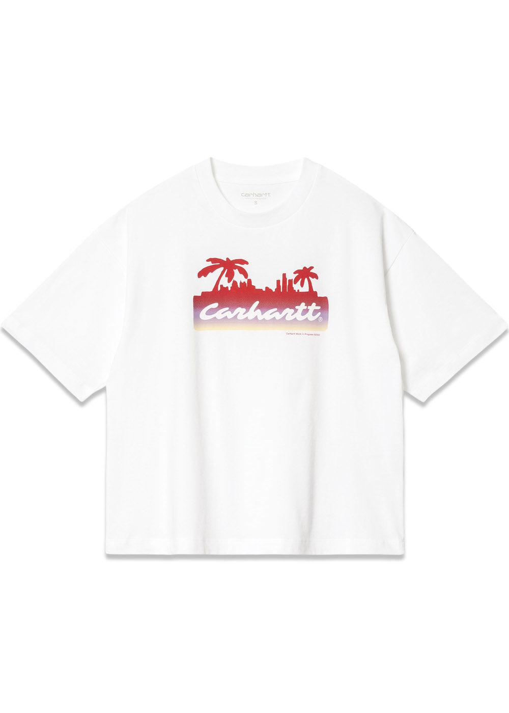 Carhartt WIP's W' S/S Palm Script T-Shirt - White. Køb t-shirts her.