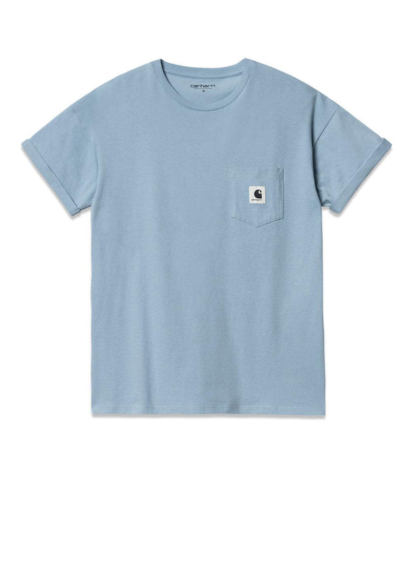 Carhartt WIP's W' S/S Pocket T-Shirt - Frosted Blue. Køb t-shirts her.