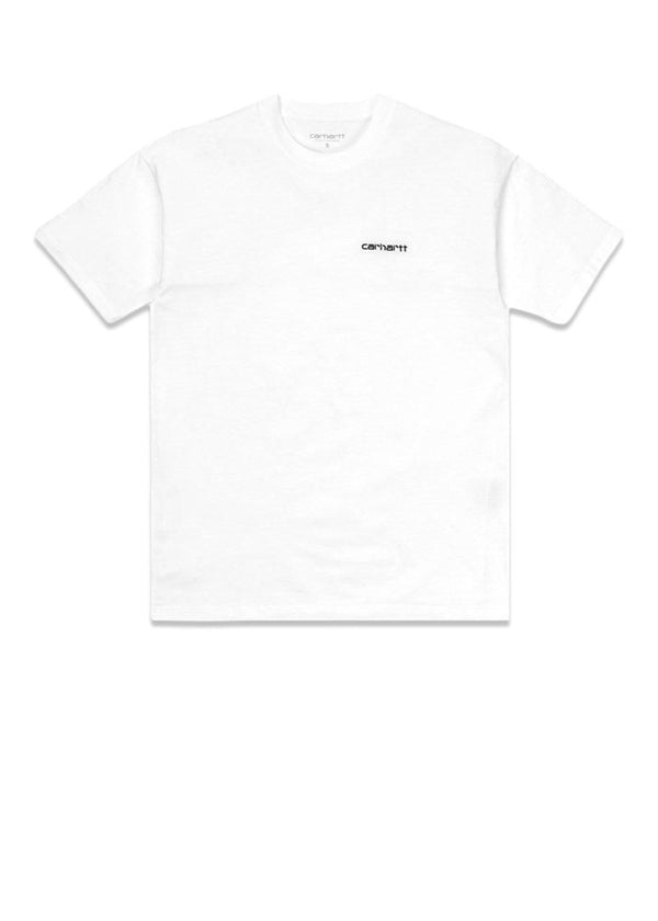 Carhartt WIP's W' S/S Script Embroidery T-S - White / Black. Køb t-shirts her.