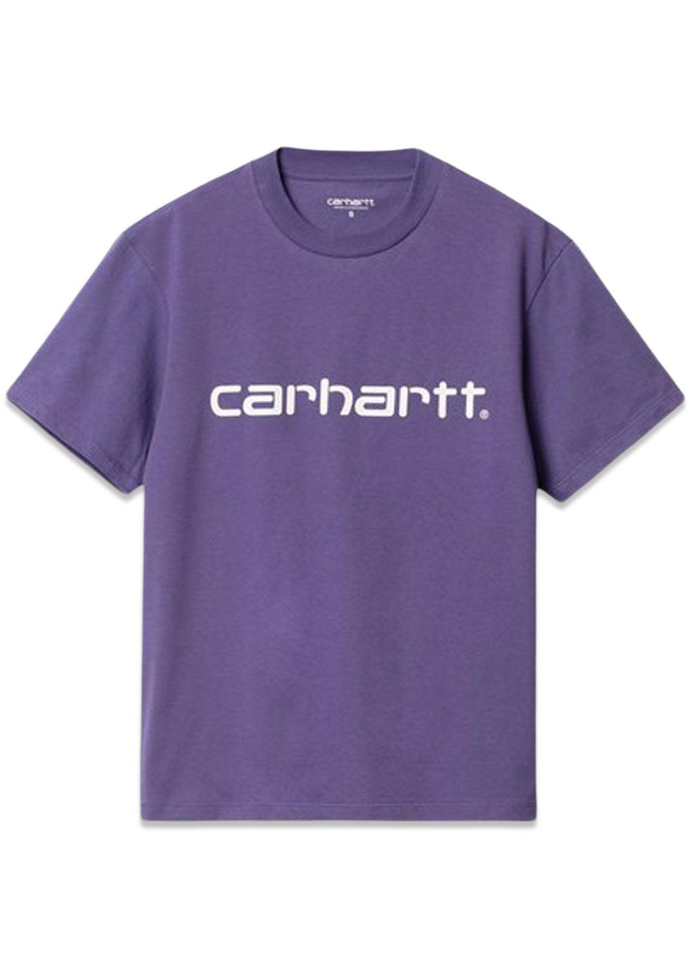 Carhartt WIP's W' S/S Script T-Shirt - Arrenga / White. Køb t-shirts her.