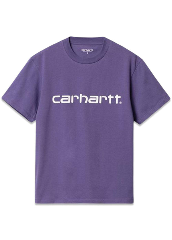 Carhartt WIP's W' S/S Script T-Shirt - Arrenga / White. Køb t-shirts her.